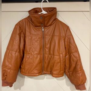 Anthropologie Tan Puffer Jacket